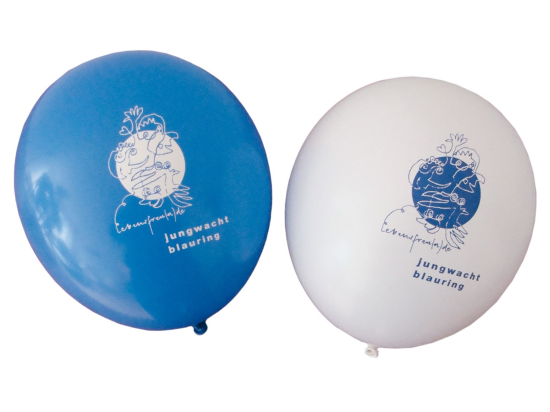 Jubla Ballon Blau/Weiss (100 Stück)